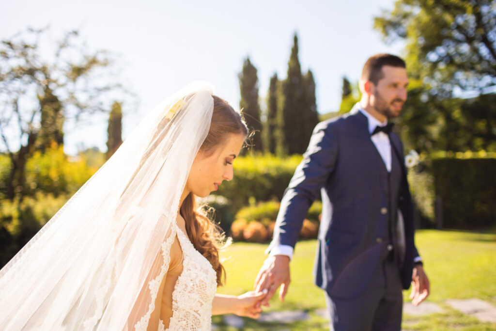 Foto di coppia reportage al Castello di Casiglio a Como